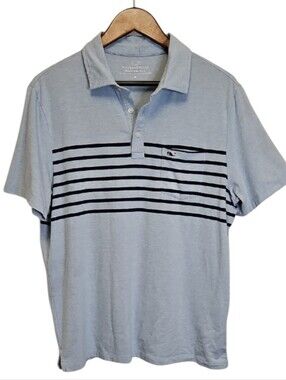 Vineyard Vines Edgartown Blue Striped Polo, Size Medium